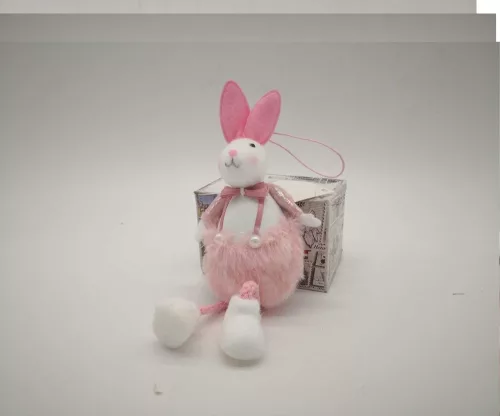Húvéti Nyuszi logólábakkal világos rózsaszín 22cm