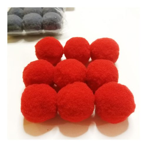 Pom-Pom Piros 3 cm-es 9db/csomag