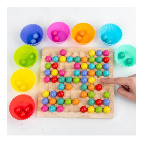 Montessori Játékok Szivárvány Színű Gyöngyök
