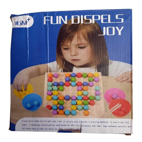 Dobozsérült - Montessori Játékok Szivárvány Színű Gyöngyök