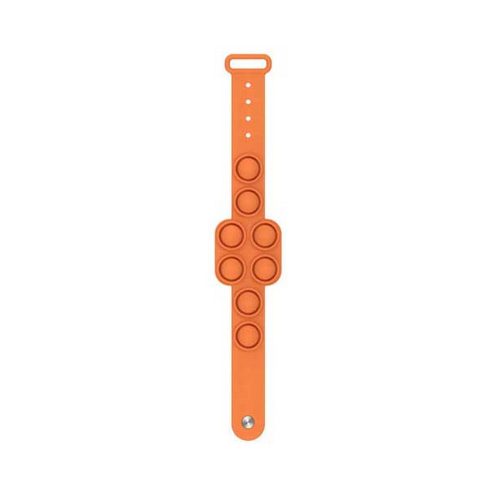 Pop It  Stresszoldó játék szilikon karkötő - Narancssárga