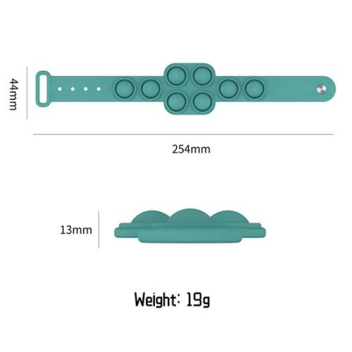 Pop It  Stresszoldó játék szilikon karkötő Zöld