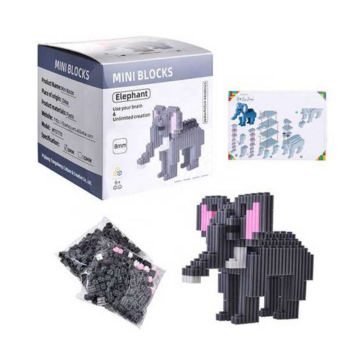 Mini Blocks kreatív mini építő játék - Elefánt