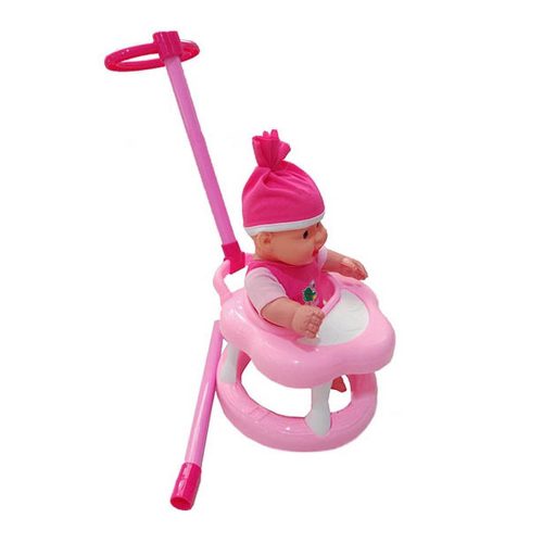 Játékbaba bébikomppal rózsaszín