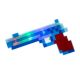 Minecraft kék világítós játék pisztoly 25 cm