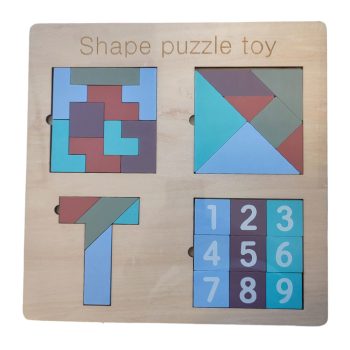 Tetris és Tangramm 4 in 1 -ben fa kirakós játék