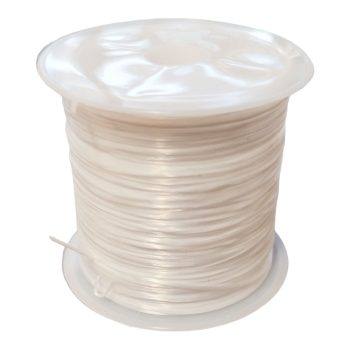   Fehér szilikon elasztikus/gumis gyöngyfűző damil 15 méter