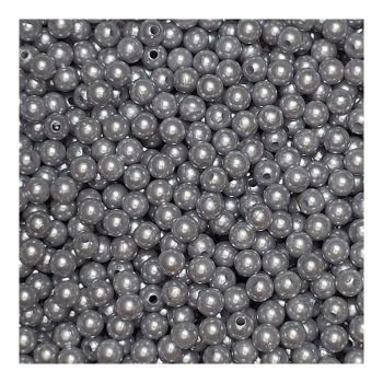   Dekor Gyöngy metál fényű ezüst (8mm, Műanyag) 20g/csomag
