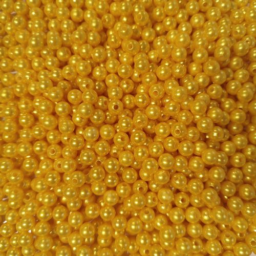 Dekor Gyöngy metál fényű arany (8mm, Műanyag) 20g/csomag