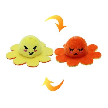   Kifordítható Plüss Hangulat Polip kulcstartó Citrom - Narancs