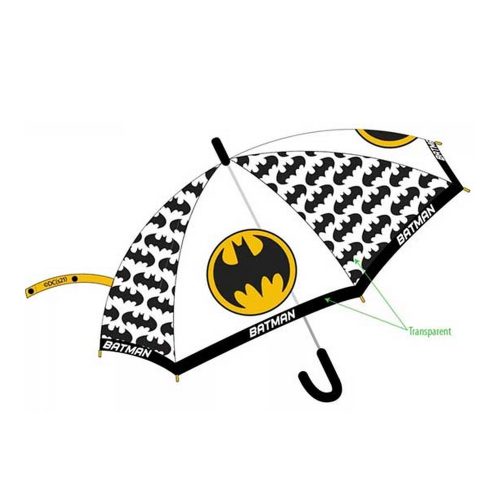 Batman gyerek átlátszó félautomata esernyő Ø78 cm