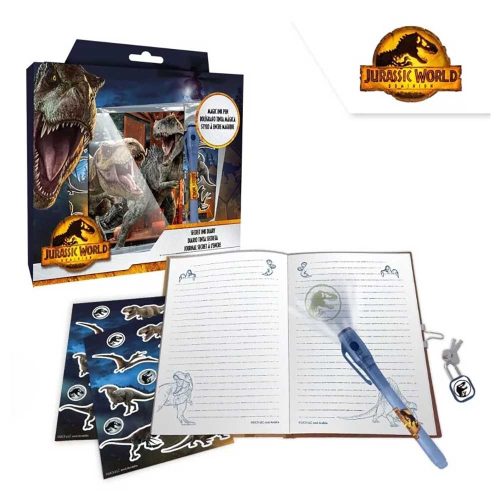 Jurassic World napló + mágikus toll szett