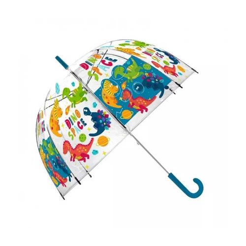 Dinoszaurusz Space gyerek átlátszó félautomata esernyő Ø70 cm