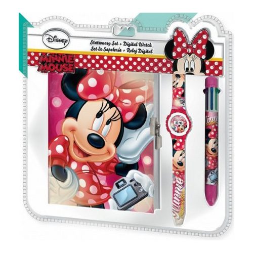 Disney Minnie Napló + 6 színű toll + karóra