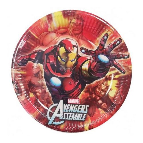 Avengers Multi Heroes, Bosszúállók Papírtányér 8 db-os 23 cm