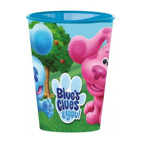 Azúrkék nyomok pohár, műanyag 260 ml