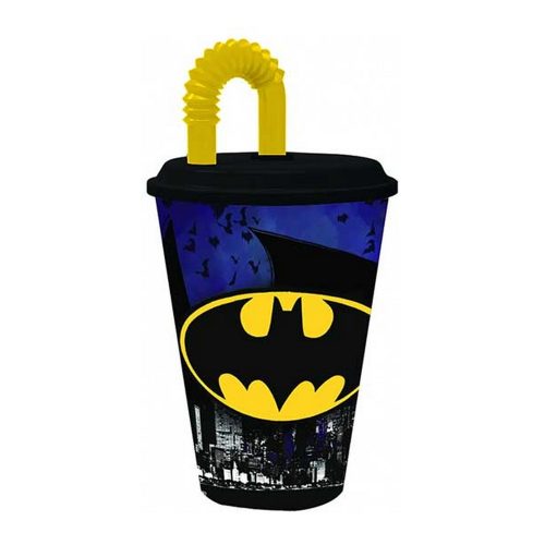 Batman szívószálas pohár, műanyag 430 ml