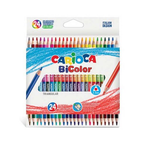 Carioca színes ceruza BiColor kétvégű 24 darabos
