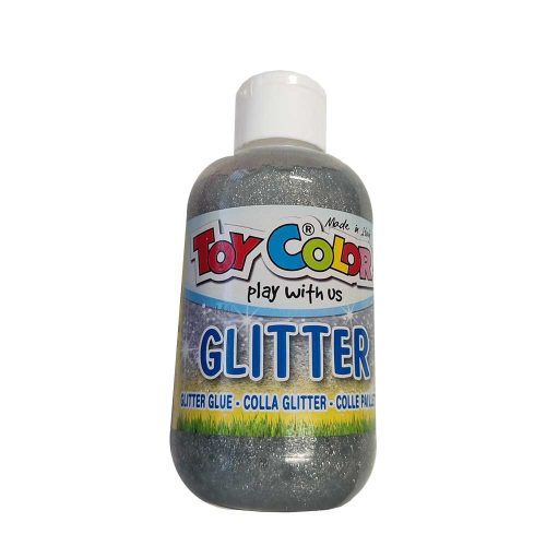 Glitter glue csillámos ragasztó 250 ml - Ezüst